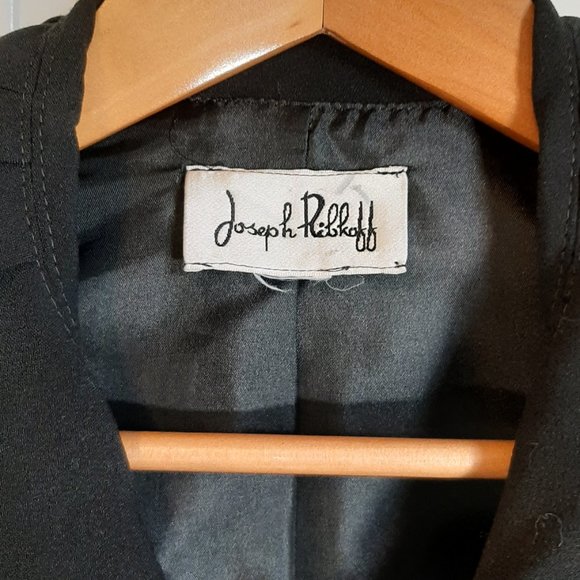 Joseph Ribkoff Black Pleated Full Zip Long Sleeve Jacket - Picture 4 of 12